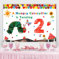 Lofaris Hungry Caterpillar Is Turning Two Birthday Backdrop