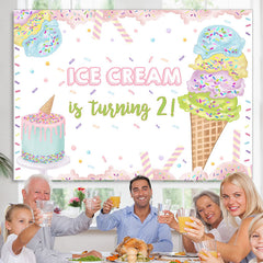 Lofaris Ice Cream Is Turning 2 Sweet 2rd Birthday Backdrop
