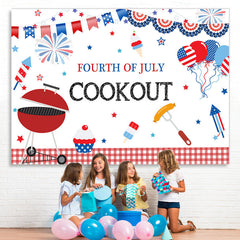 Lofaris Independence Day Cookout Bbq Party Banner Backdrop