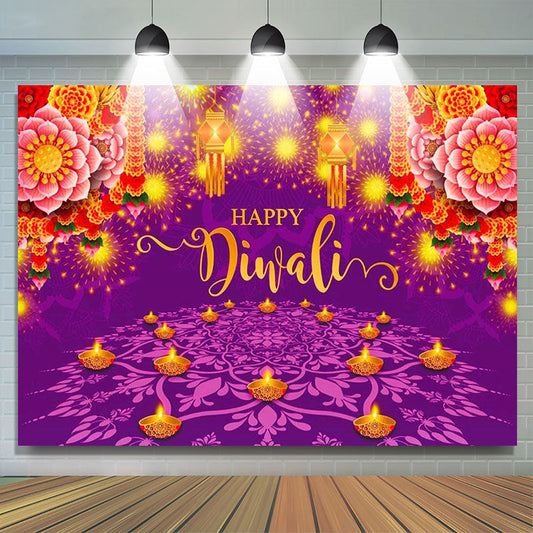 Lofaris India Light Festival Happy Diwali Party Backdrop Photo Banner