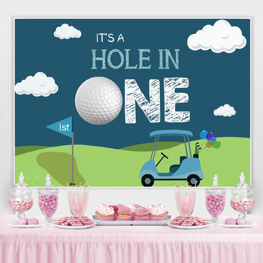Lofaris Its A Hole in One Car Backdrop for 1st Birthday