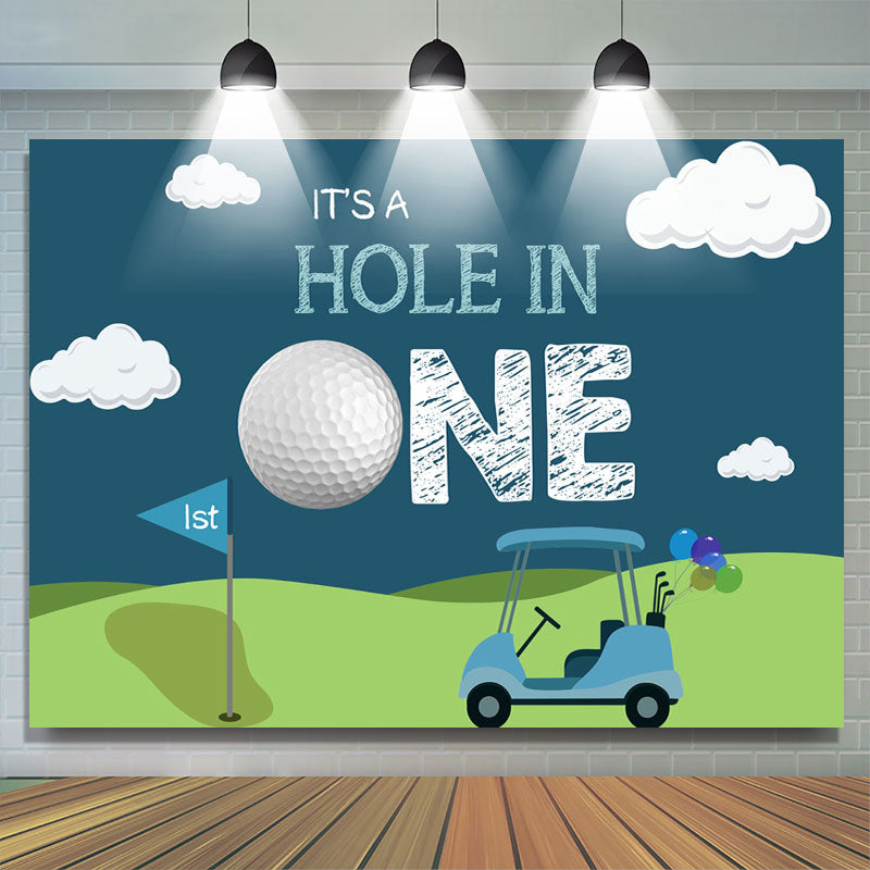 Lofaris Its A Hole in One Car Backdrop for 1st Birthday