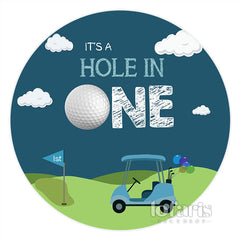 Lofaris Its A Hole In One Car Round Backdrop For 1st Birthday