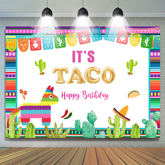 Lofaris Its A Mexican Tato Happy Birhday Backdrop For Children