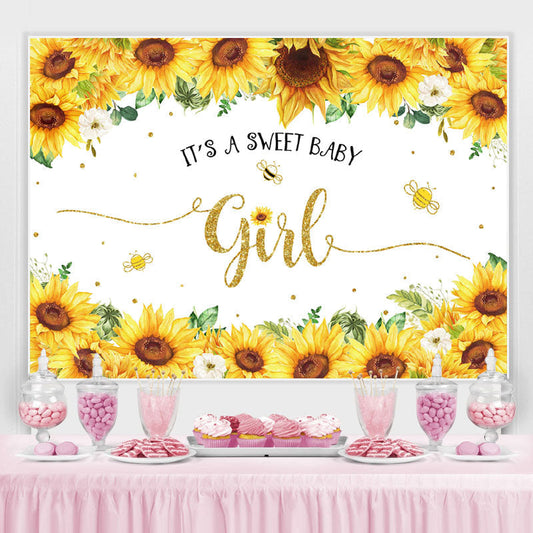 Lofaris It’S A Sweet Baby Girl With Sunflowers Shower