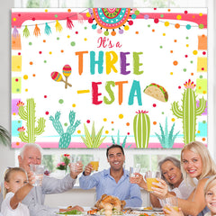 Lofaris Its A Three Esta Fiesta Taco Happy Birthday Backdrop
