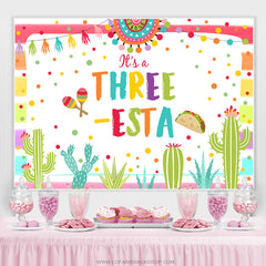 Lofaris Its A Three Esta Fiesta Taco Happy Birthday Backdrop