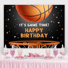 Lofaris Its Basketball Game Time Birthday Backdrop For Boy