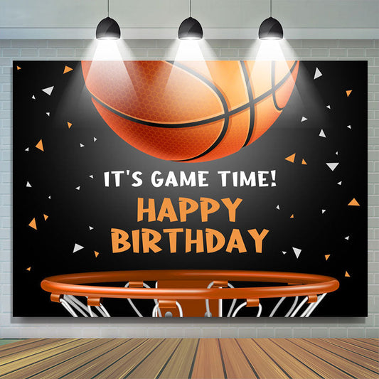 Lofaris Its Basketball Game Time Birthday Backdrop For Boy
