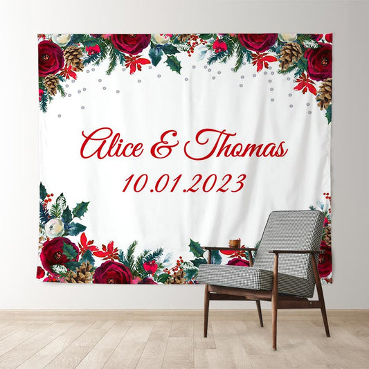 Lofaris Its The Season For Love Floral Bridal Shower Backdrop