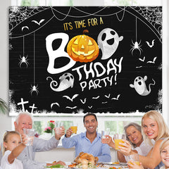 Lofaris Its Time For A Boo Thday Party Halloween Theme Backdrop