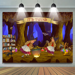 Lofaris Its Twins Witches In The Cave Baby Shower Backdrop