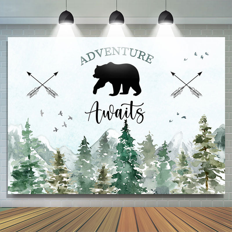 Lofaris Jungle Adventure Awaits With Bear Baby Shower Backdrop
