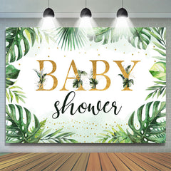 Lofaris Jungle Palm Leaves Green Summwe Baby Shower Backdrop