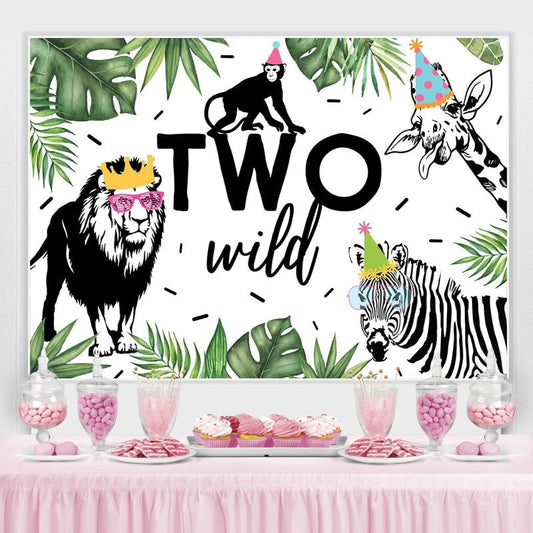 Lofaris Jungle Safari Animals Backdrpo for The second Brithday