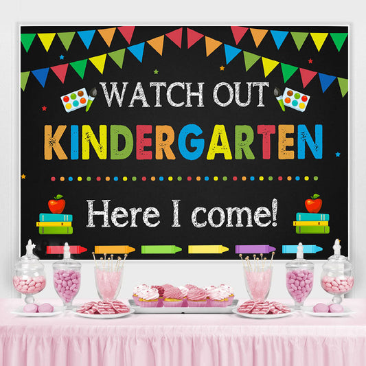 Lofaris Kindergarten Back to School Kids Photoshoot Backdrop