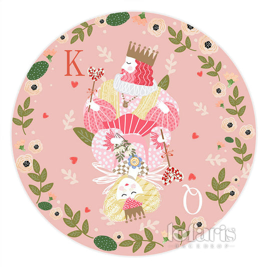 Lofaris King And Queen Leaves Wreath Valentines Round Backdrop