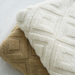 Lofaris Knit Versatile Warm Bed Blanket with Tassels Throw