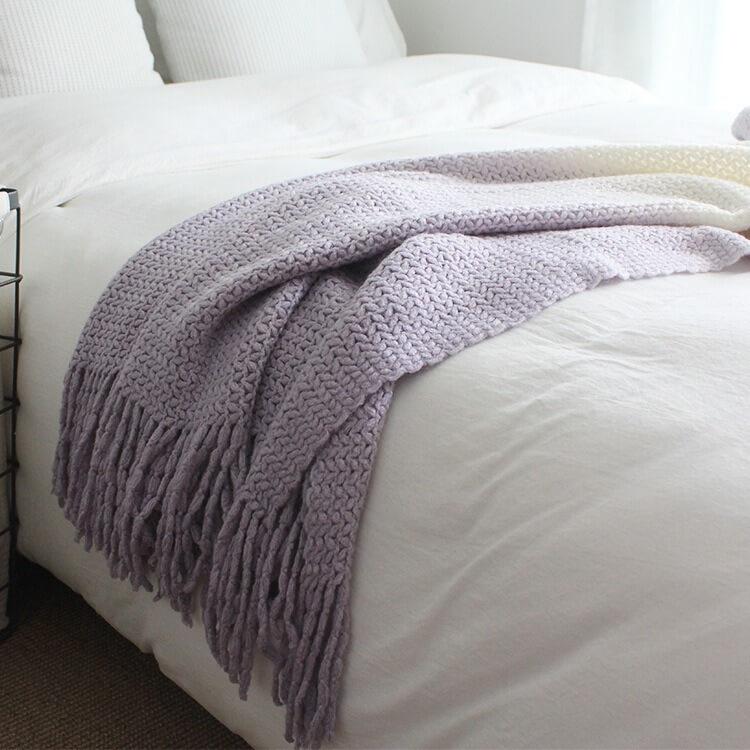 Lofaris Knitted Blanket Gradation Is Suitable For Soft Use Of Bed And Sofa
