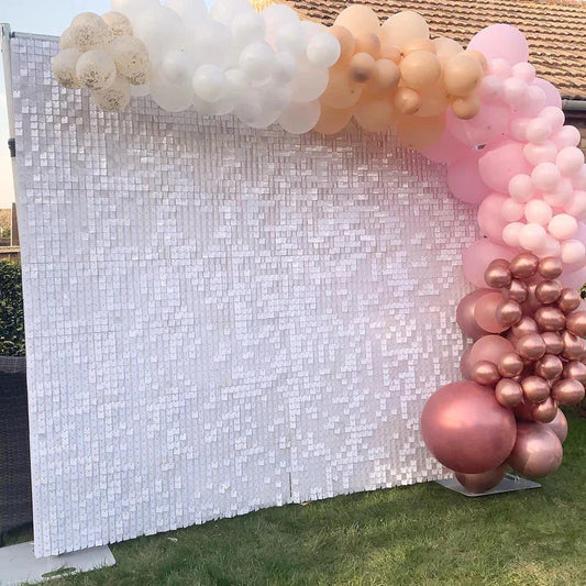 Lofaris Pure White Shimmer Wall Panels Party Decorations For Wedding
