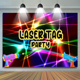 Load image into Gallery viewer, Lofaris Laser Tag Party Colorful And Lovely Backdrop For Kids