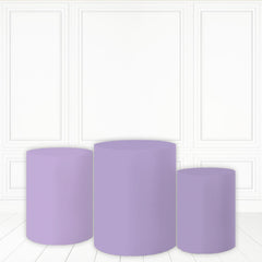 Lofaris Lavender Purple Plinth Cover Solid Color Cake Table