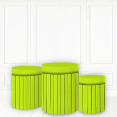 Lofaris Leaf Green Pillar Cover Printed Fabric Cake Table