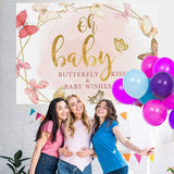 Load image into Gallery viewer, Lofaris Butterfly Oh Baby Pink Backdrop for Photo