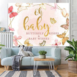 Load image into Gallery viewer, Lofaris Butterfly Oh Baby Pink Backdrop for Photo