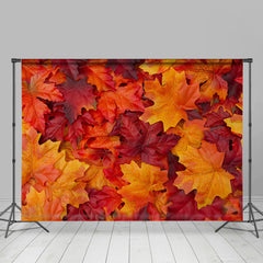 Lofaris Leaves Autumn Red Art Backdrop for Photoshoot