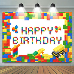 Lofaris Lego Toy Bricks Colored Backdrop For Birthday Party