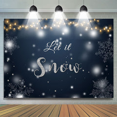 Lofaris Let It Snow Light Snowy Night Snowflake Winter Backdrop