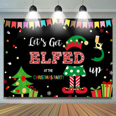 Lofaris Let’S Get Elfed At The Christmas Party Winter Backdrop