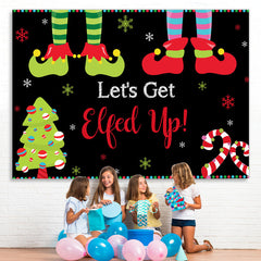 Lofaris Lets Get Elfed Up With Clown And Candy Cane Backdrop
