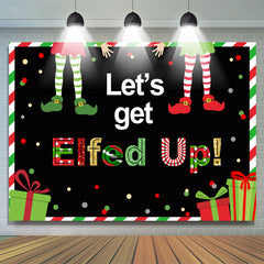 Lofaris Let’S Get Elfed Up With Friends Christmas Backdrop