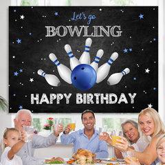 Lofaris Lets Go Bowling Star Themed Happy Birthday Backdrop
