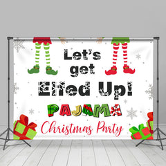 Lofaris Lets Go Elfed Up Pajama Merry Christmas Party Backdrop
