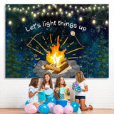 Load image into Gallery viewer, Lofaris Lets Light Things Up Bonfire Party Backdrop for Kids