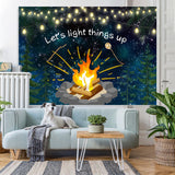 Load image into Gallery viewer, Lofaris Lets Light Things Up Bonfire Party Backdrop for Kids
