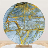 Load image into Gallery viewer, Lofaris Light Blue Abstract Texture Round Birthday Backdrop