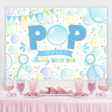 Load image into Gallery viewer, Lofaris Light Blue And Green Bubble Pop Happy Birthday Backdrop