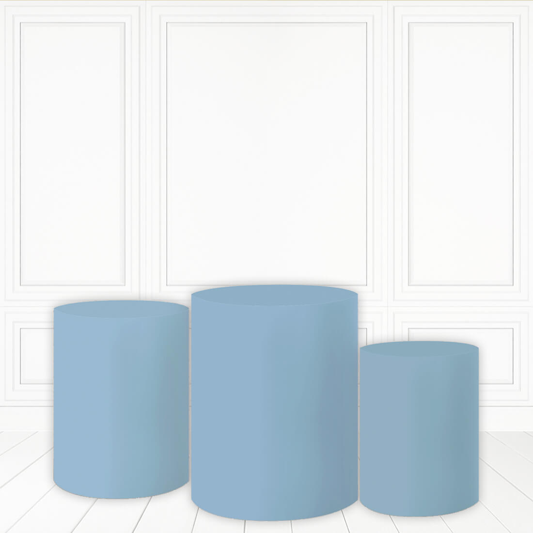 Lofaris Light Blue Pedestal Cover Printed Fabric Cake Table