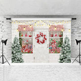 Load image into Gallery viewer, Lofaris Light Bulb Sweet Shop Christmas Backdrop For Party