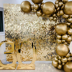 Lofaris Light Mirror Gold Shimmer Wall Panels for Wedding Event Party