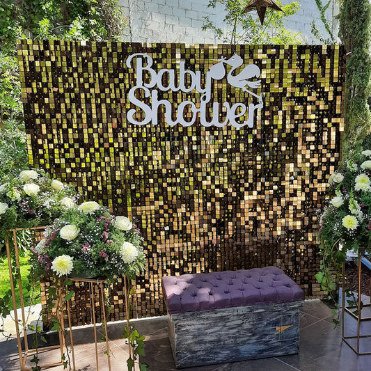 Lofaris Light Mirror Gold Shimmer Wall Panels Party Decor For Wedding