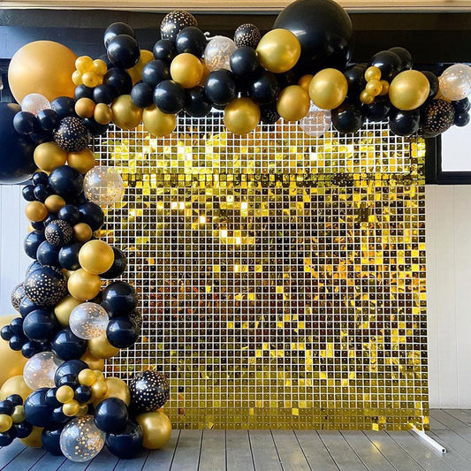 Lofaris Light Mirror Gold Shimmer Wall Panels Party Decor For Wedding