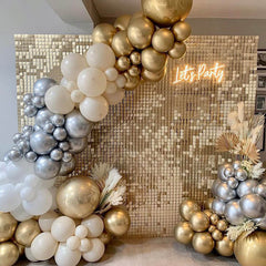 Lofaris Light Matte Gold Shimmer Wall Panels | Wedding Event Party Decorations