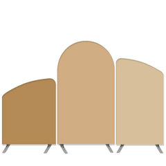 Lofaris Light Khaki Solid Color Birthday Arch Backdrop Kit Banner