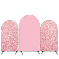 Lofaris Light Pink Glitter Theme Birthday Arch Backdrop Kit Banner