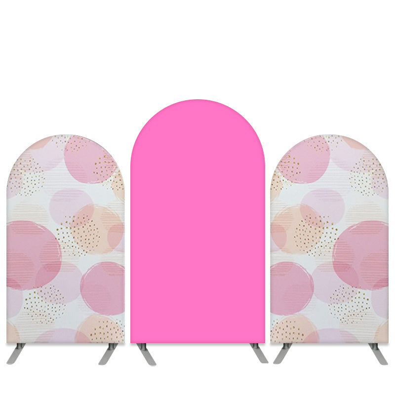 Lofaris Light Pink Pattern Theme Hot Birthday Arch Backdrop Kit